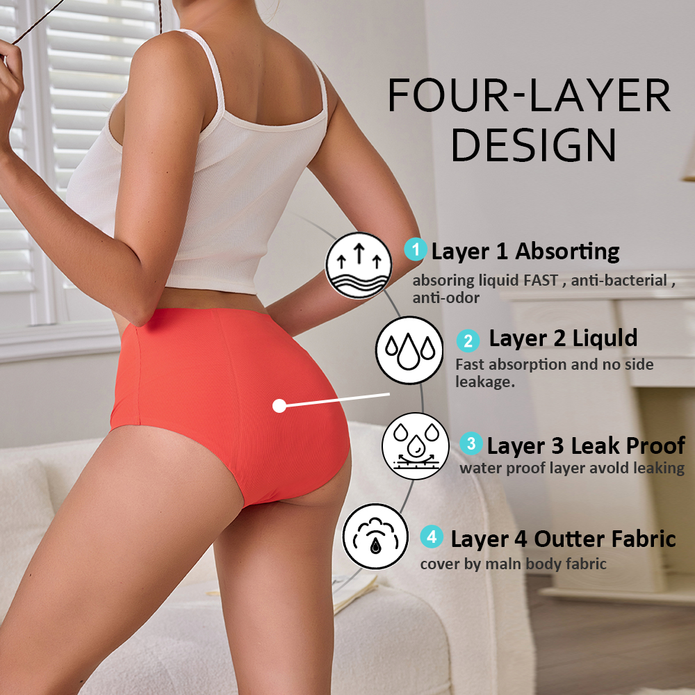 Hot Sale Mid-Rise Seamless Men - Period Panty Absorbent recension och pris