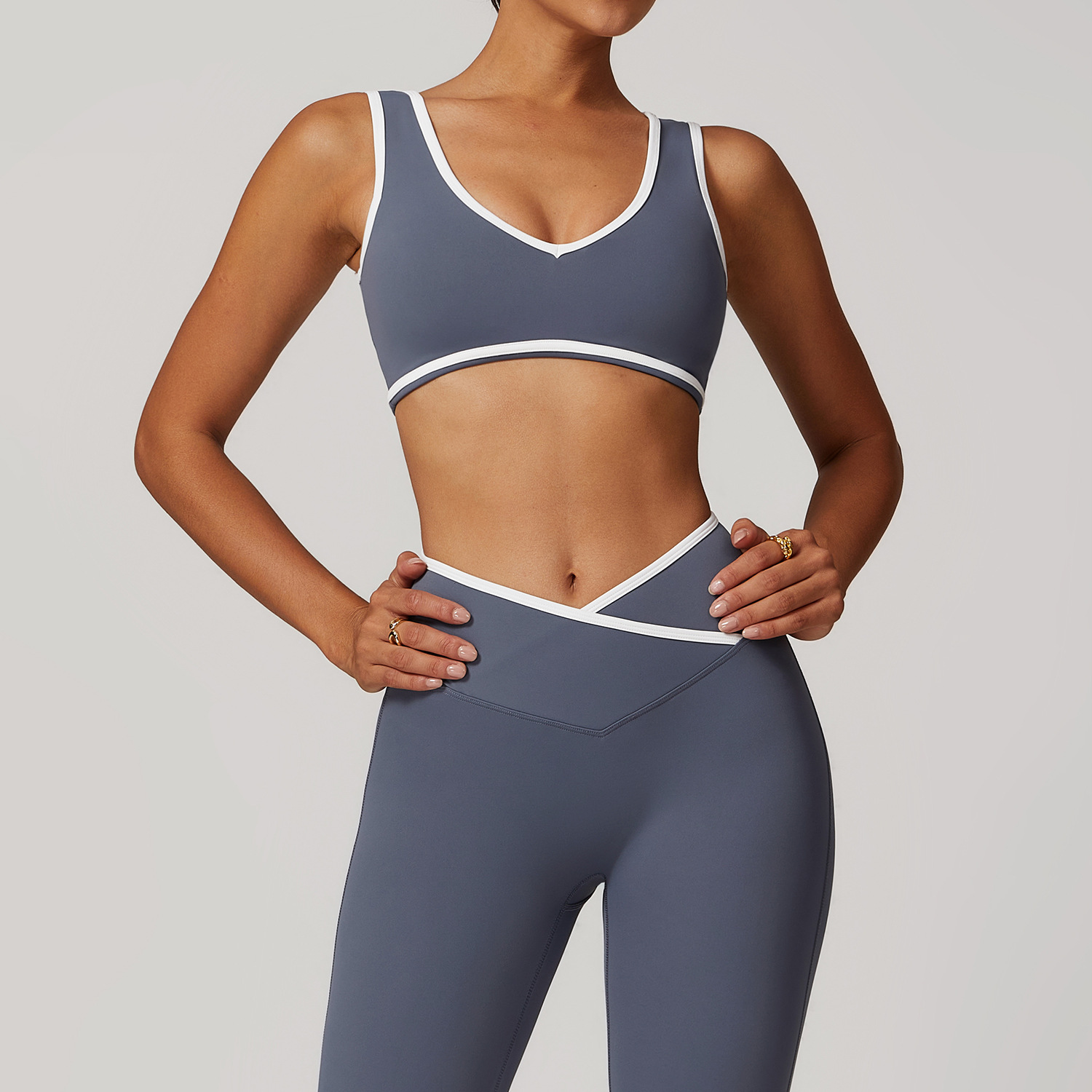 V-Neck Sports Bra Women Top Pu - Push Up Bra Padded recension och pris