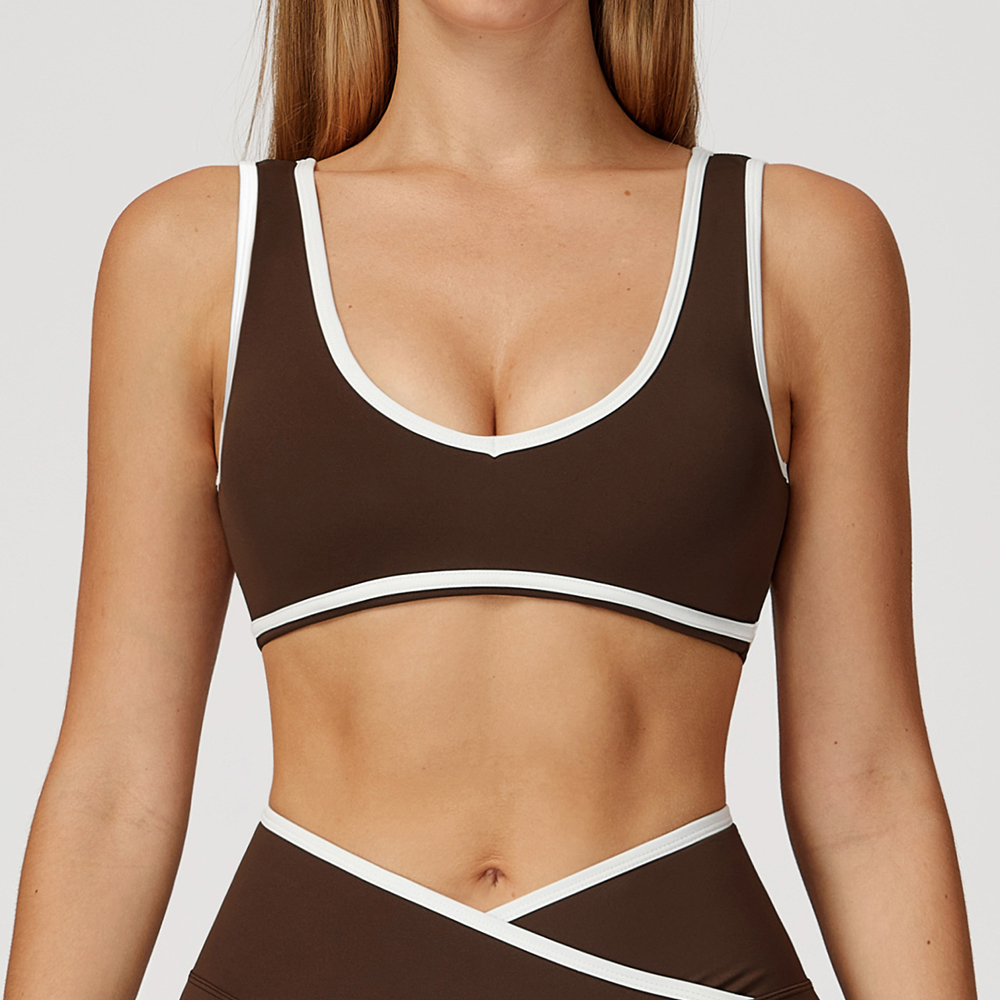 V-Neck Sports Bra Women Top Pu - Push Up Bra Padded recension och pris