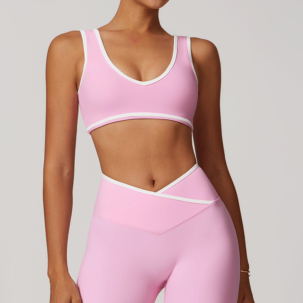 V-Neck Sports Bra Women Top Pu - Push Up Bra Padded recension och pris