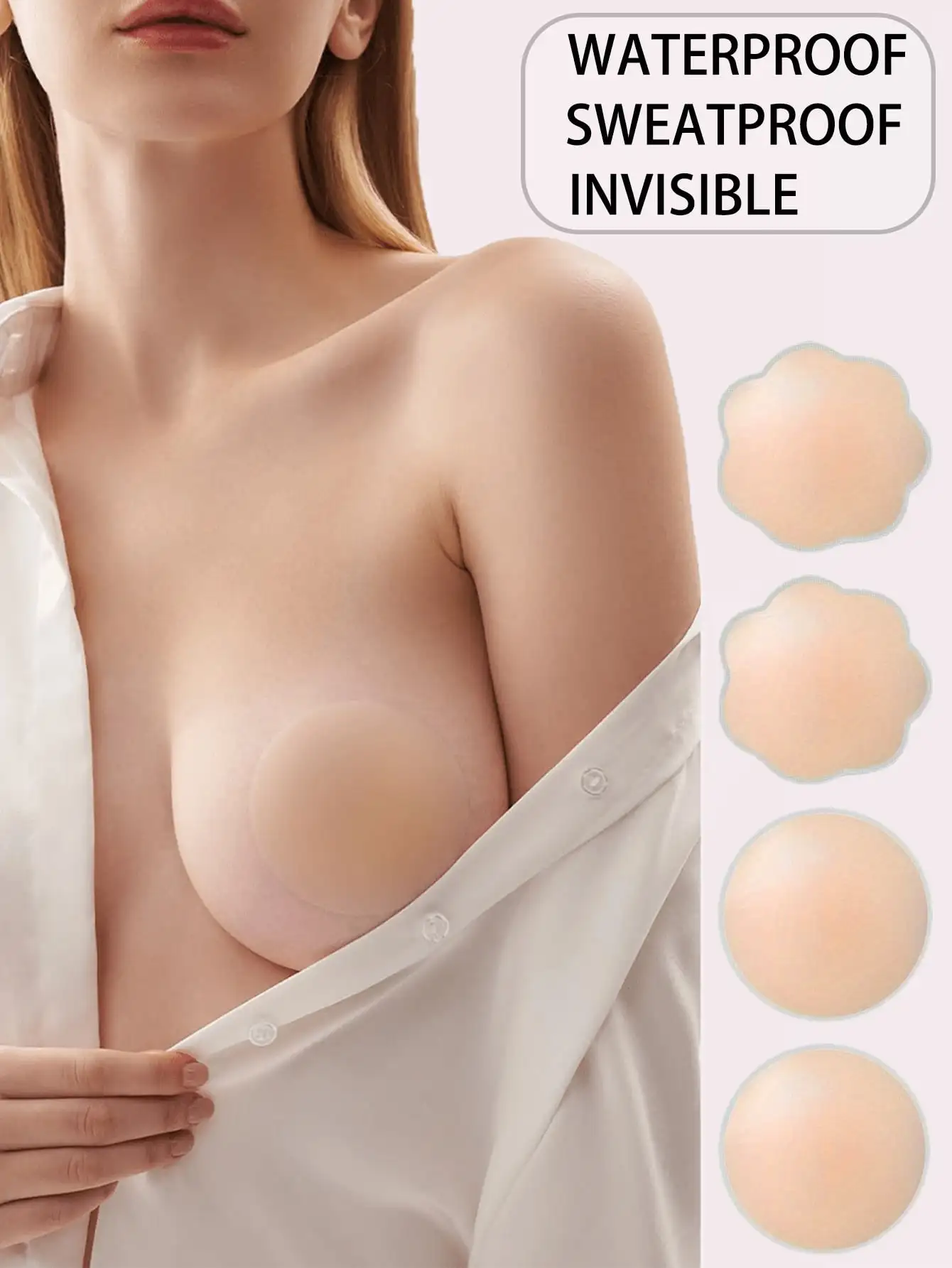 12 Reusable Seamless Silicone  - Silicone Bra Adhesive recension och pris