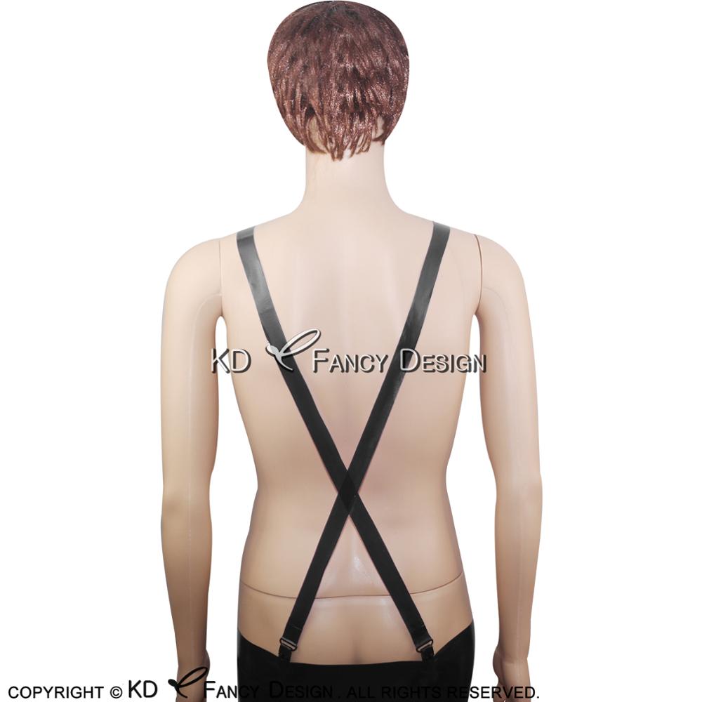 Black Sexy Rubber Latex Suspen - Garter Belt Set recension och pris