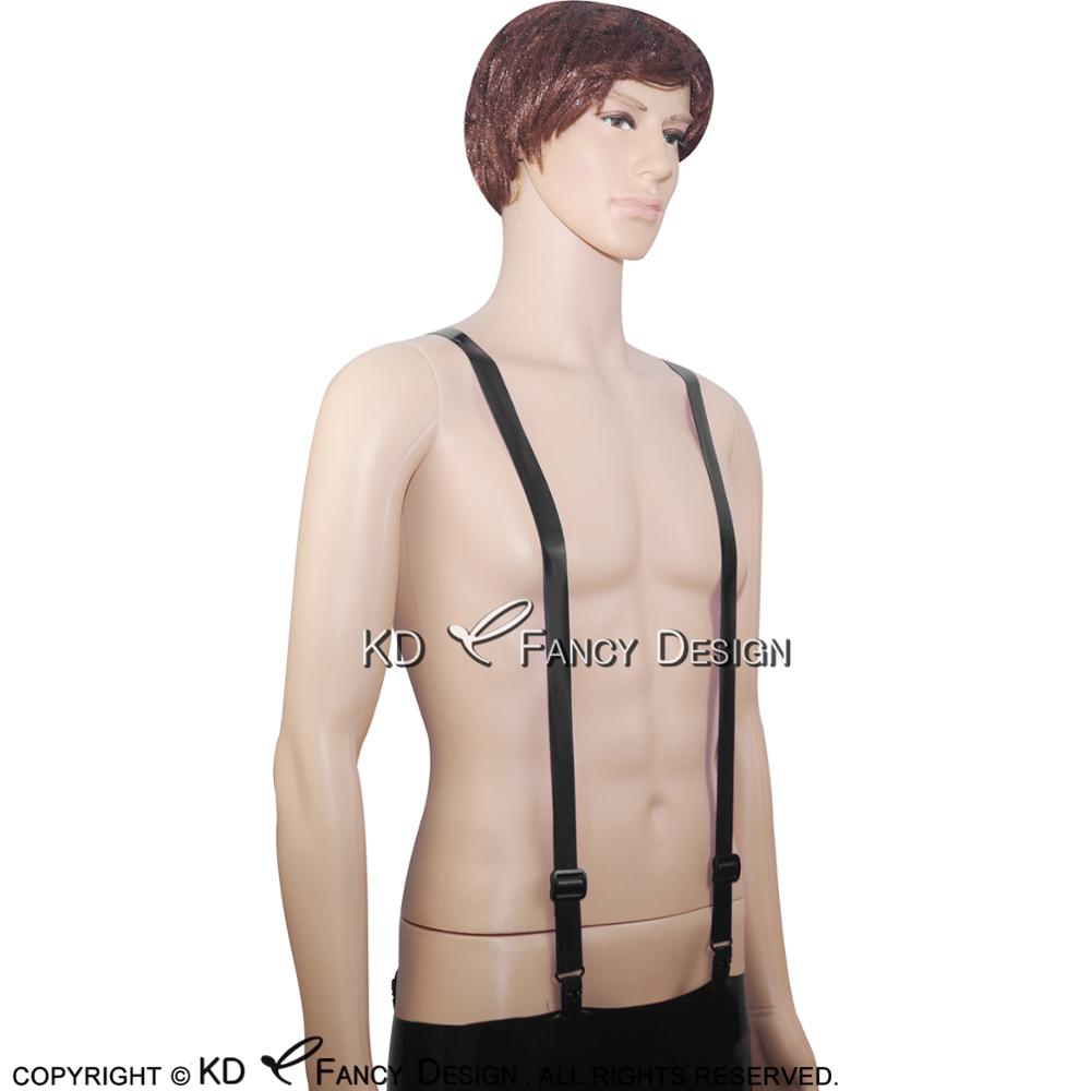 Black Sexy Rubber Latex Suspen - Garter Belt Set recension och pris