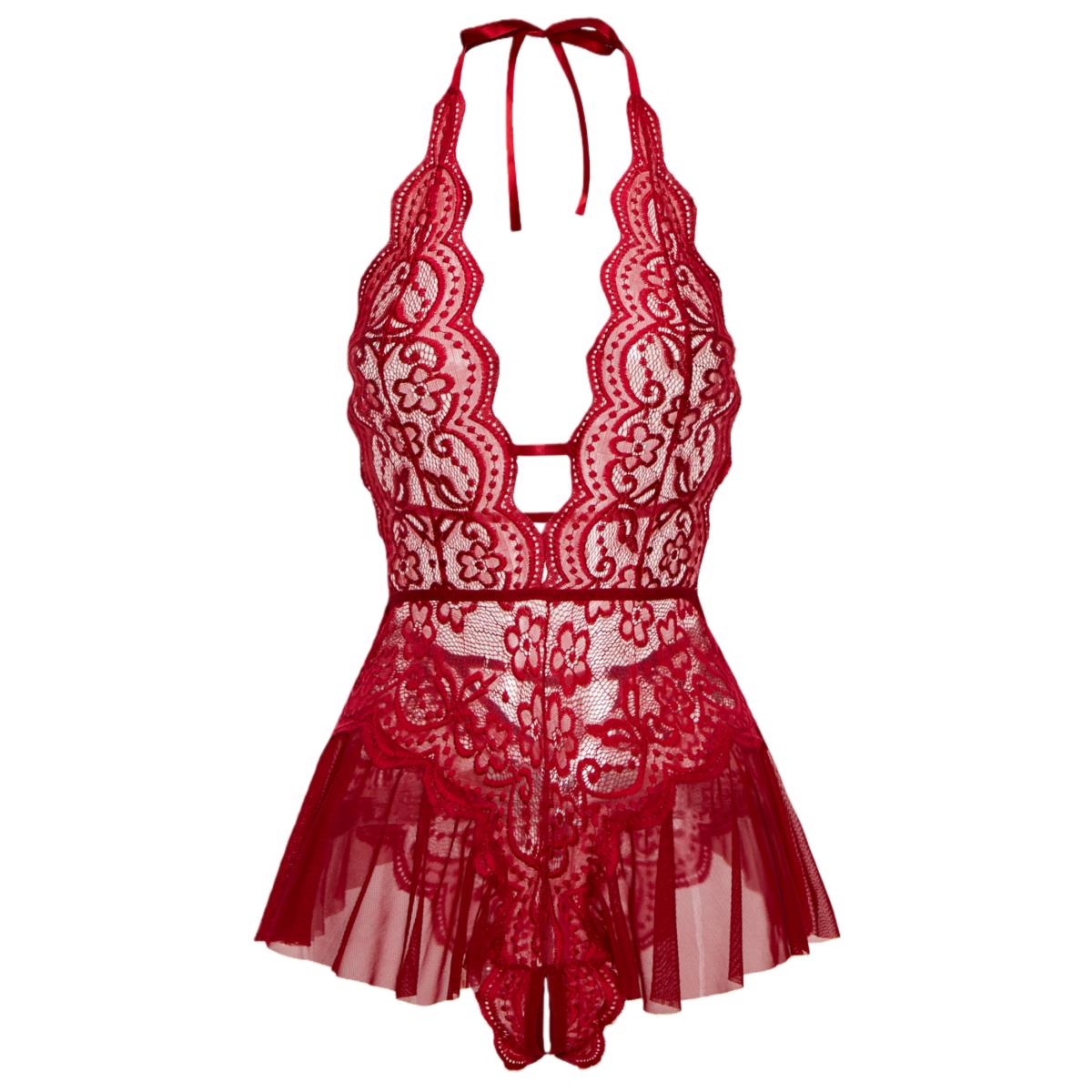 Erotic Crotchless Hot Lingerie - Lace Teddy Lingerie recension och pris