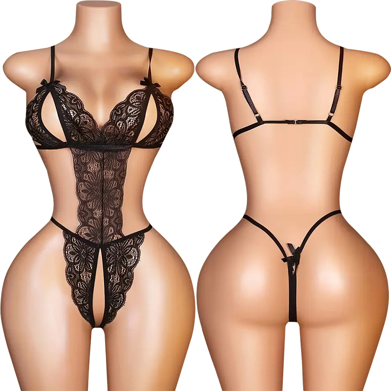 One Pieces Sexy Crotchless Lin - Lace Teddy Lingerie recension och pris