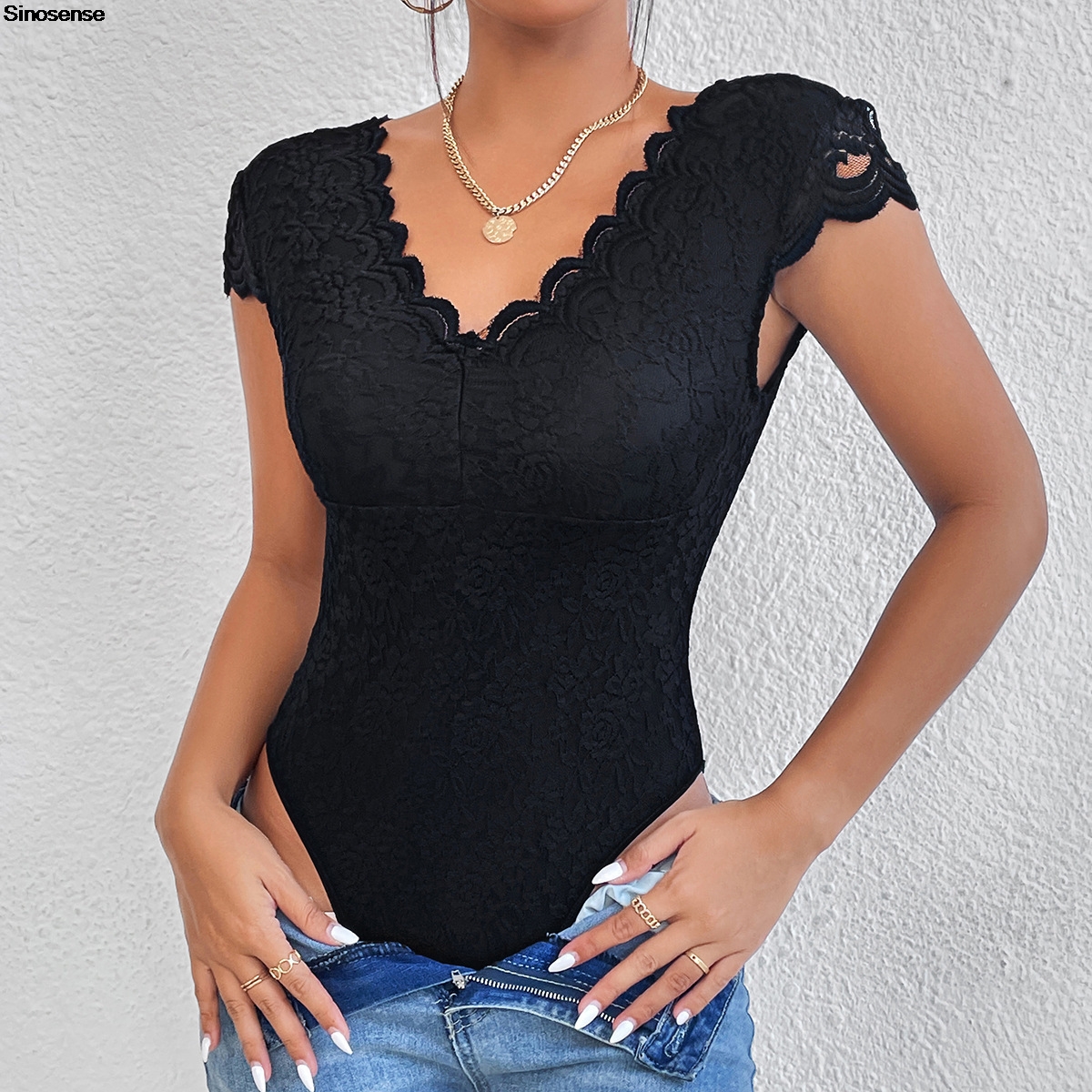 Womens Embroidery Floral Contr - Lace Teddy Lingerie recension och pris